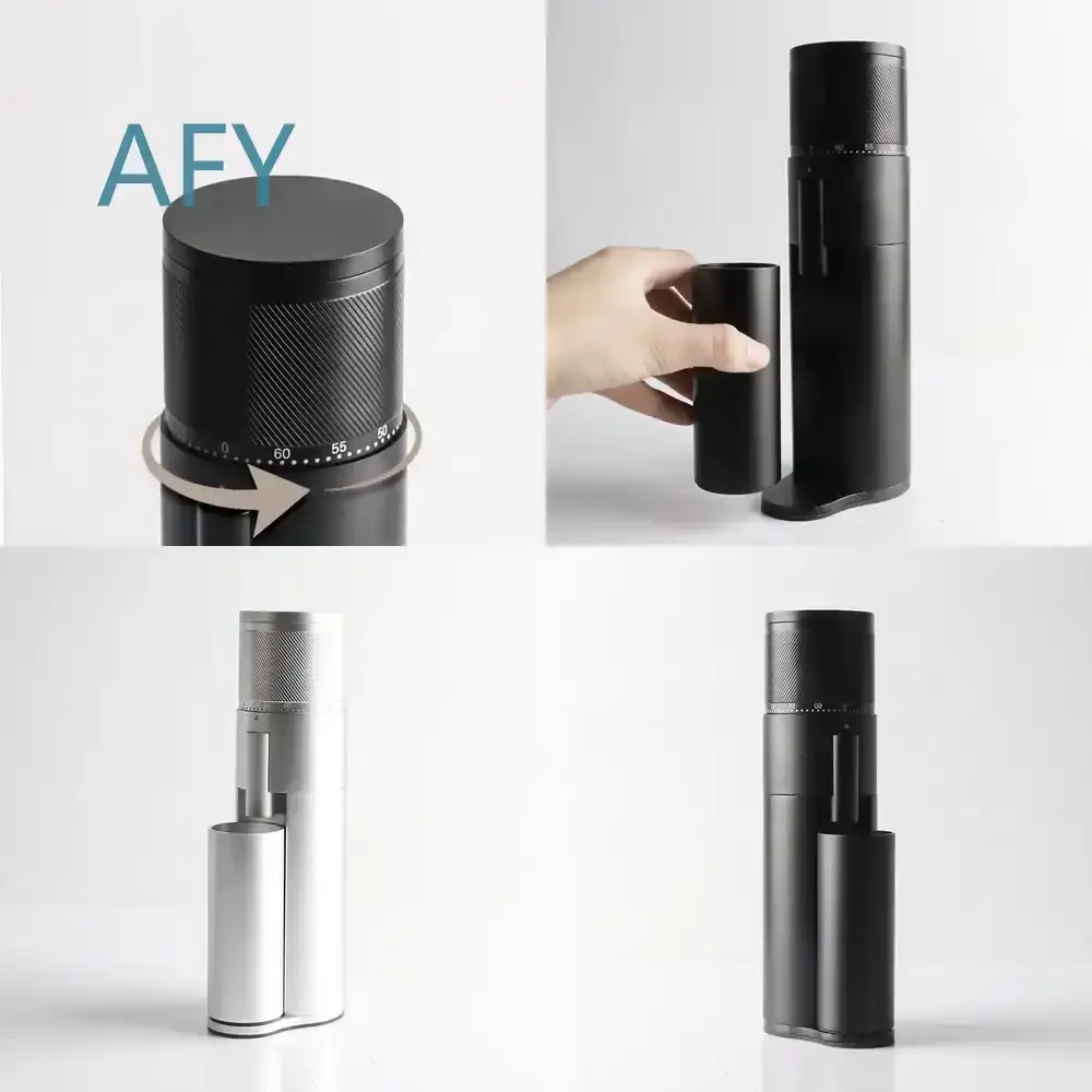Electric Coffee Bean Grinder for Portable Use with 0-65 Adjustable Grind Settings 30g Hopper Capacity 38mm Seven-Core Conical