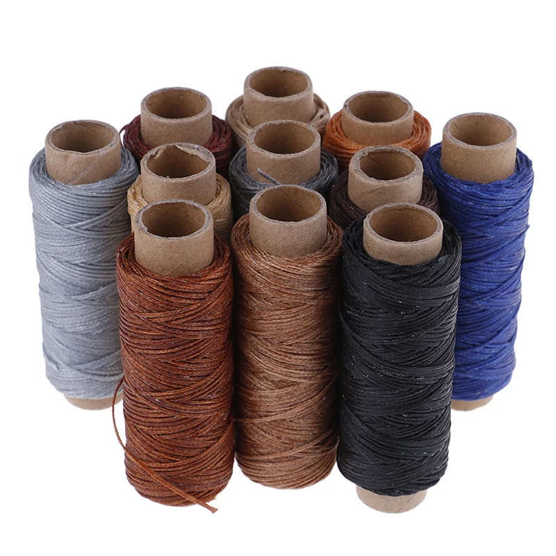 50 M/ม้วนบ้าน Handmade หนังเย็บแบนด้าย WAX String เย็บมือหัตถกรรม 150D ด้ายเย็บมือ