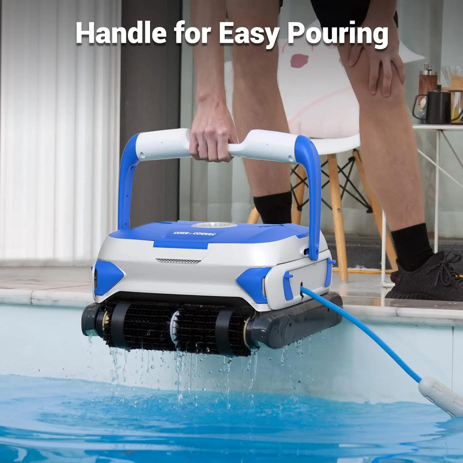 Aspirateur de piscine automatique injuste amélioré, nettoyeur de piscine robotique avec escalade murale