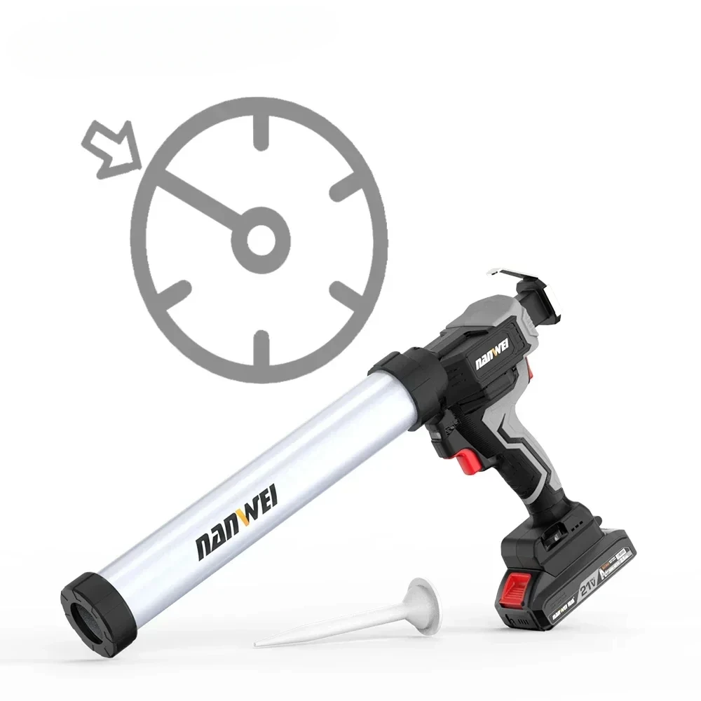 NANWEI 21V Electric Glass Glue -Gun Caulking Machine Variable Speed for Beauty Floor Balcony Window Power Guns