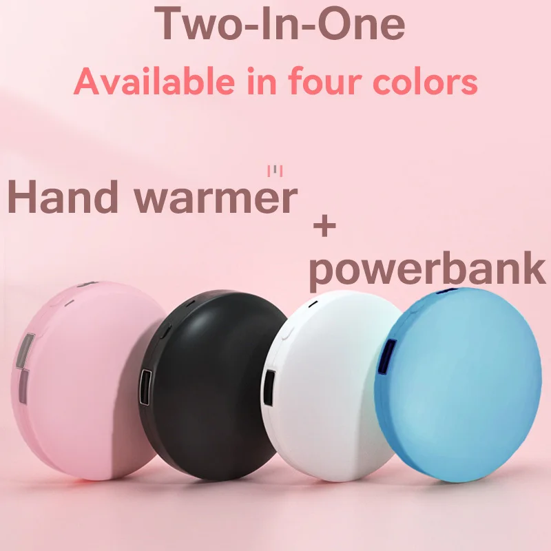 Round Hand Warmer Treasure Charging Treasure 2-in-1 Mobile Power Portable Usb Charging Mobile Phone Cold Hand Winter Essential