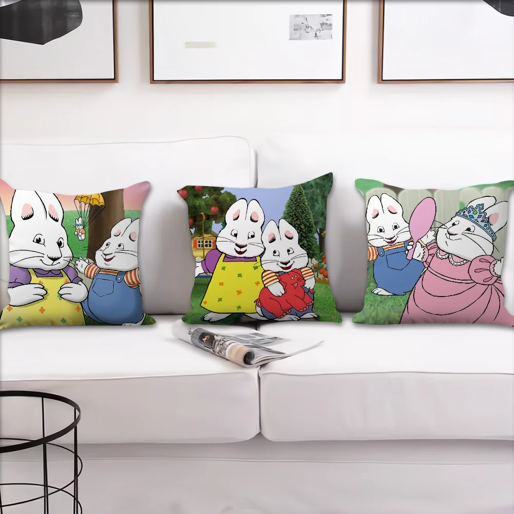 Cartoon M-Max And Rubys Cute cushion cover Accessories Square Cushion Room Bedroom Headboard Sofa Living Backrest Car Nap Time