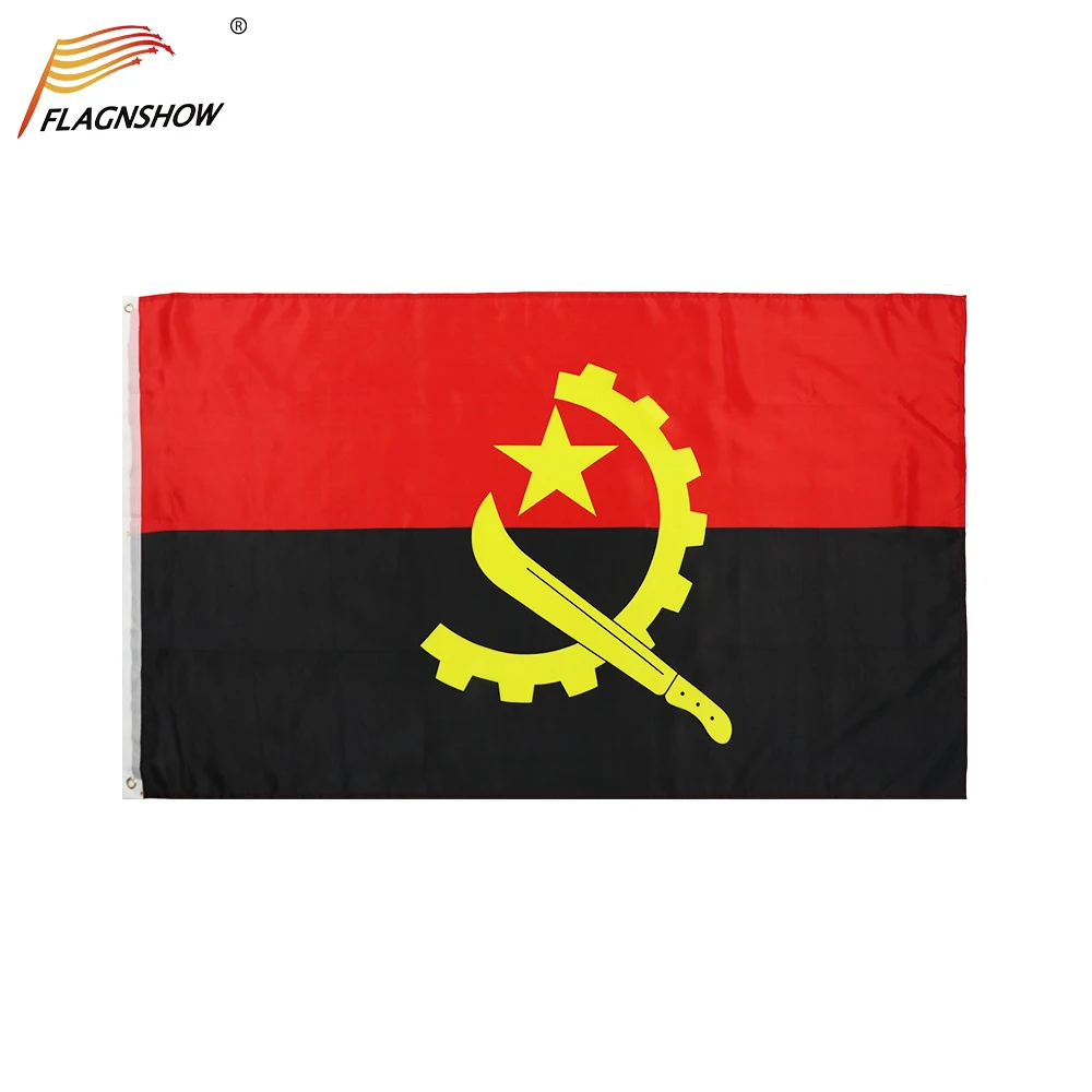 Directly Delivery 100% Polyester National Country Angola Flags