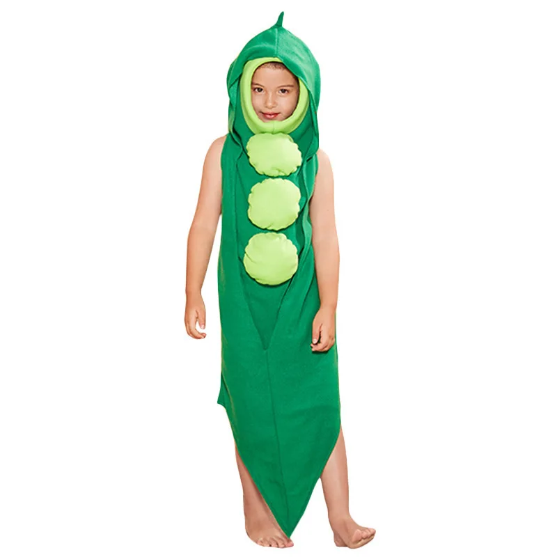 Halloween Festival Performance Anzug Par Bühne Rollenspiel Cosplay Erbse Schwamm Onesie Kostüm Damen Traditionelle ethnische Kleidung