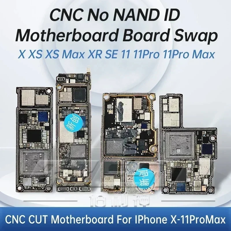 CNC CUT Motherboard for IPhone X Xs 11Pro Max Logic Board Polishing CPU AP Radio Frequency Board Switching CPU Baseband Cutting