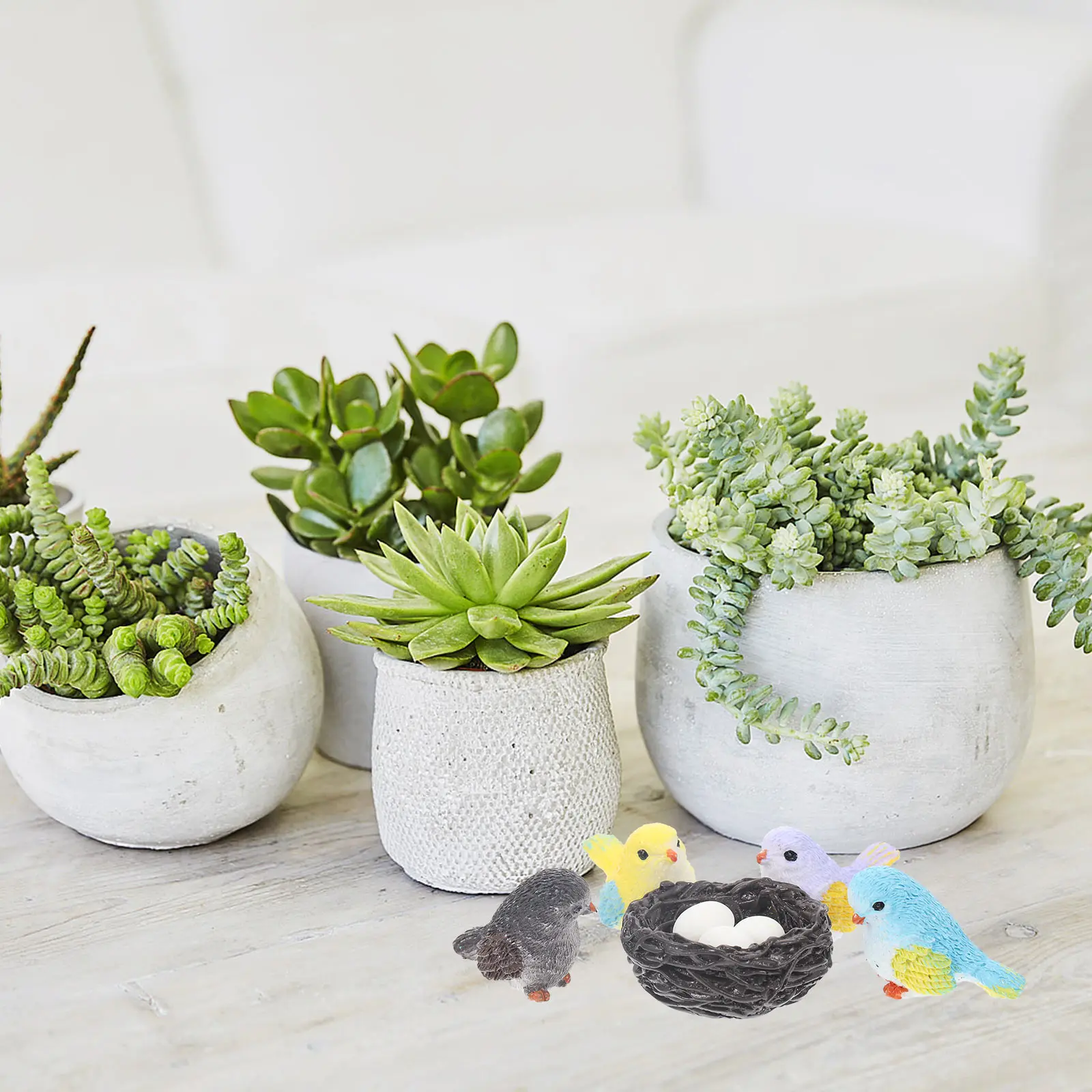 

Mini Bird Figurine Resin Material Garden Decor Durable Miniature L Outdoor Tiny Figurines Gardening Supplies Moss Micro L