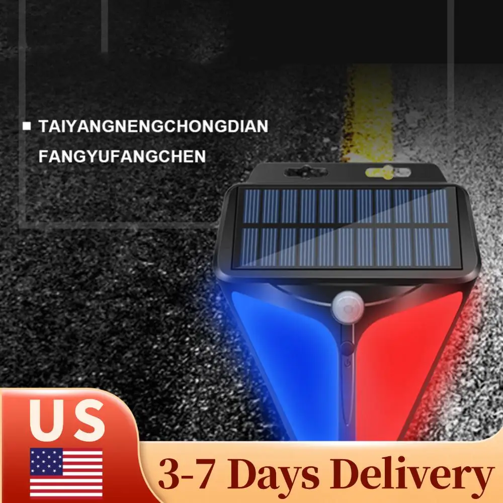 Wireless Outdoor Solar Powered Strobe Light Siren Waterproof Flash Alarm Lamp Motion Sensor Detector Strobe Alarm