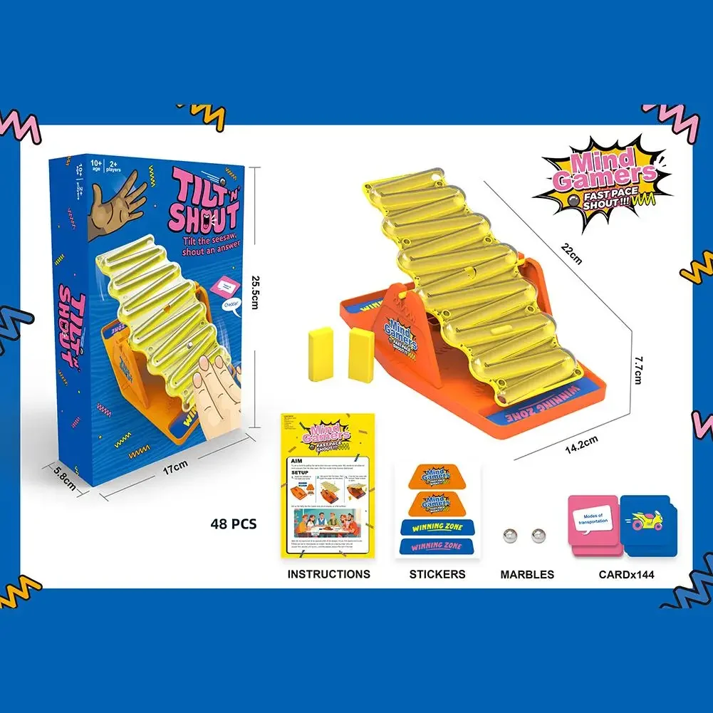 Rocking Battle Quiz Manual Board Kids Game Parent Child Interaction Relaxation Toys Exciting Rocking Seesaw Tilt n Shout Board