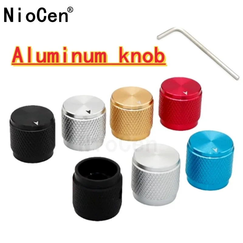 

（1PCS） 17X16MM all aluminum sandblasting knob Potentiometer knob cap Solid knob Medical instrument panel cap round hole 6.0MM