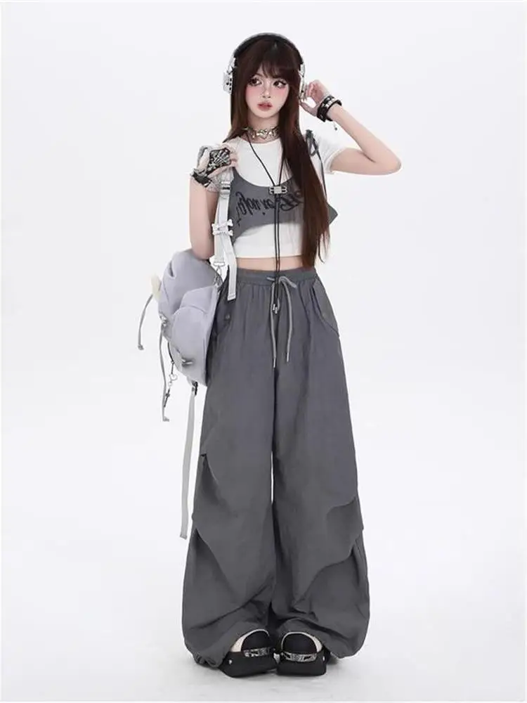 Casual broek met hoge taille en wijde pijpen Dames zomer Nieuwe slanke werkkleding Veelzijdige dunne Amerikaanse woestijn Hot Girl Jeans