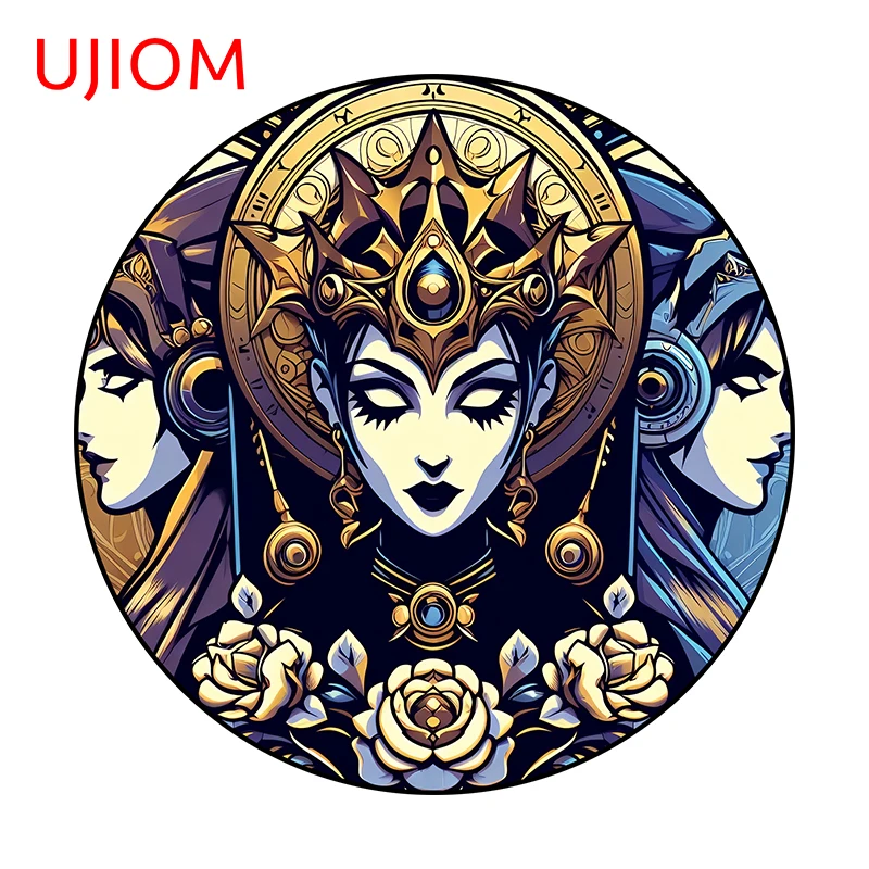 UJIOM 13cm X 13cm Moira Anime Logo Overwatch Wall Stickers Personality Kids Room Decal Creativite Home Decor Wallpapers Murals