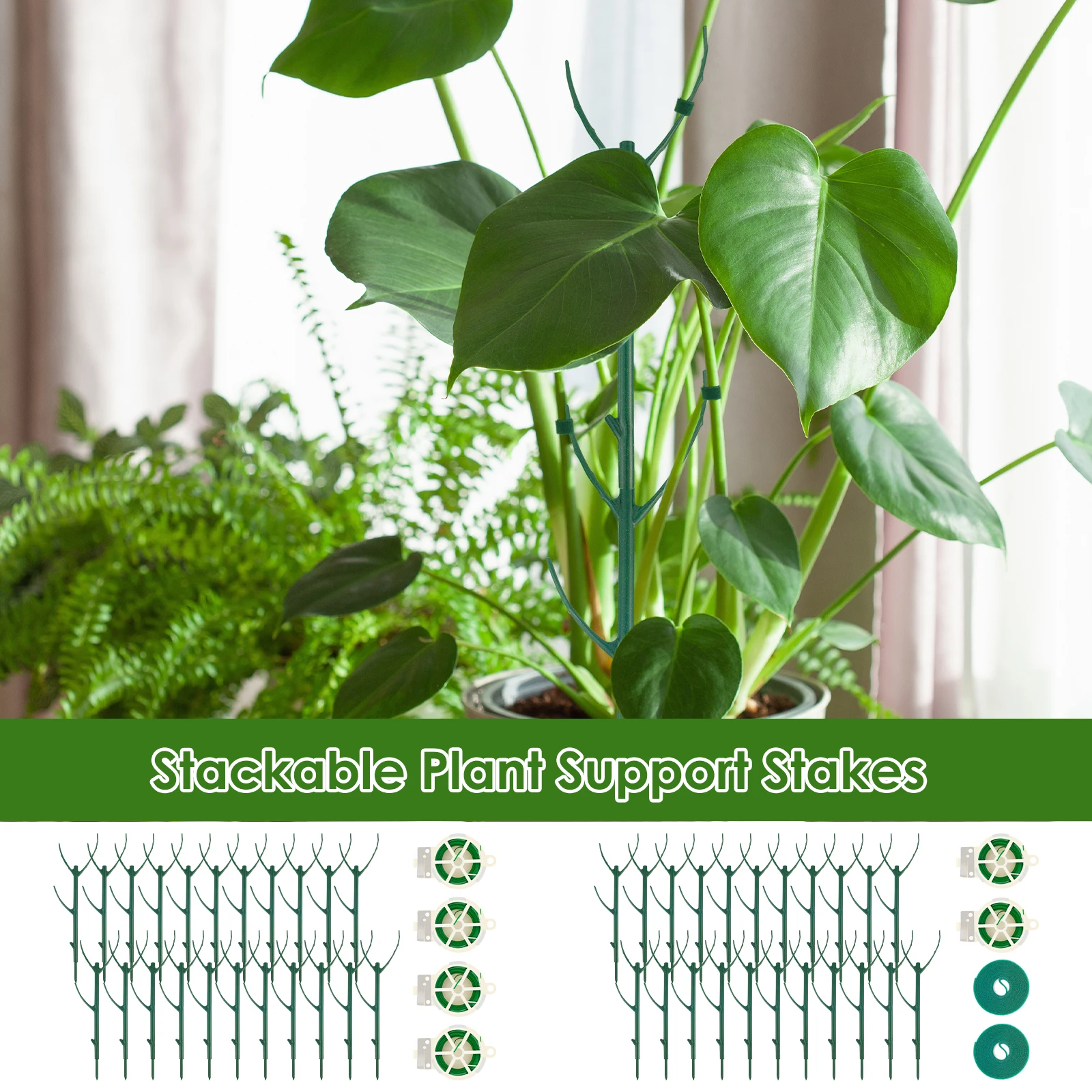 

Plastic Plant Support Pile Potted Plant Stable Support Racks Home Garden Decor Gardening Tools Promoting Plants Growth Flowers