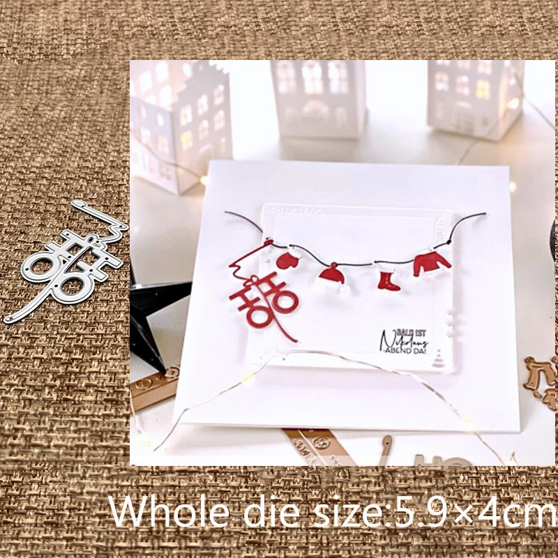 Новый дизайн, металлический трафарет для рукоделия, пресс-формы, буквы hohohoho, украшение, высечки для альбома, бумаги, тиснения