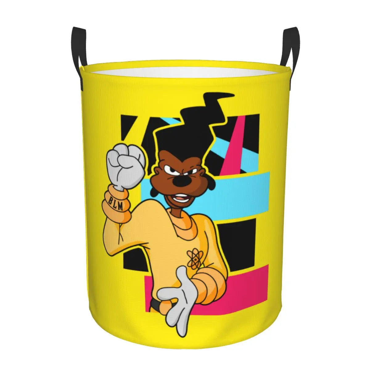 

Custom A Goofy Movie Powerline Laundry Basket Foldable Clothes Hamper for Baby Kids Toys Storage Bag