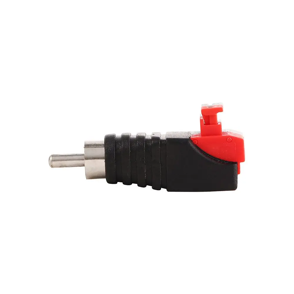 Cable to Audio Speaker Wire Male RCA Adapter Jack RCA Connector A/V Adapter Press Terminal Connector Adapter