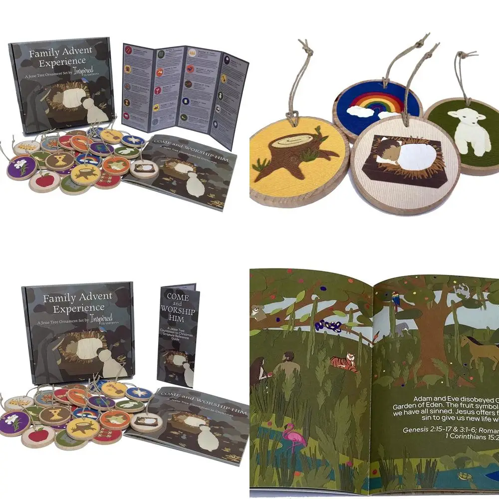 

Подарочный набор адвент-книг и елочных украшений