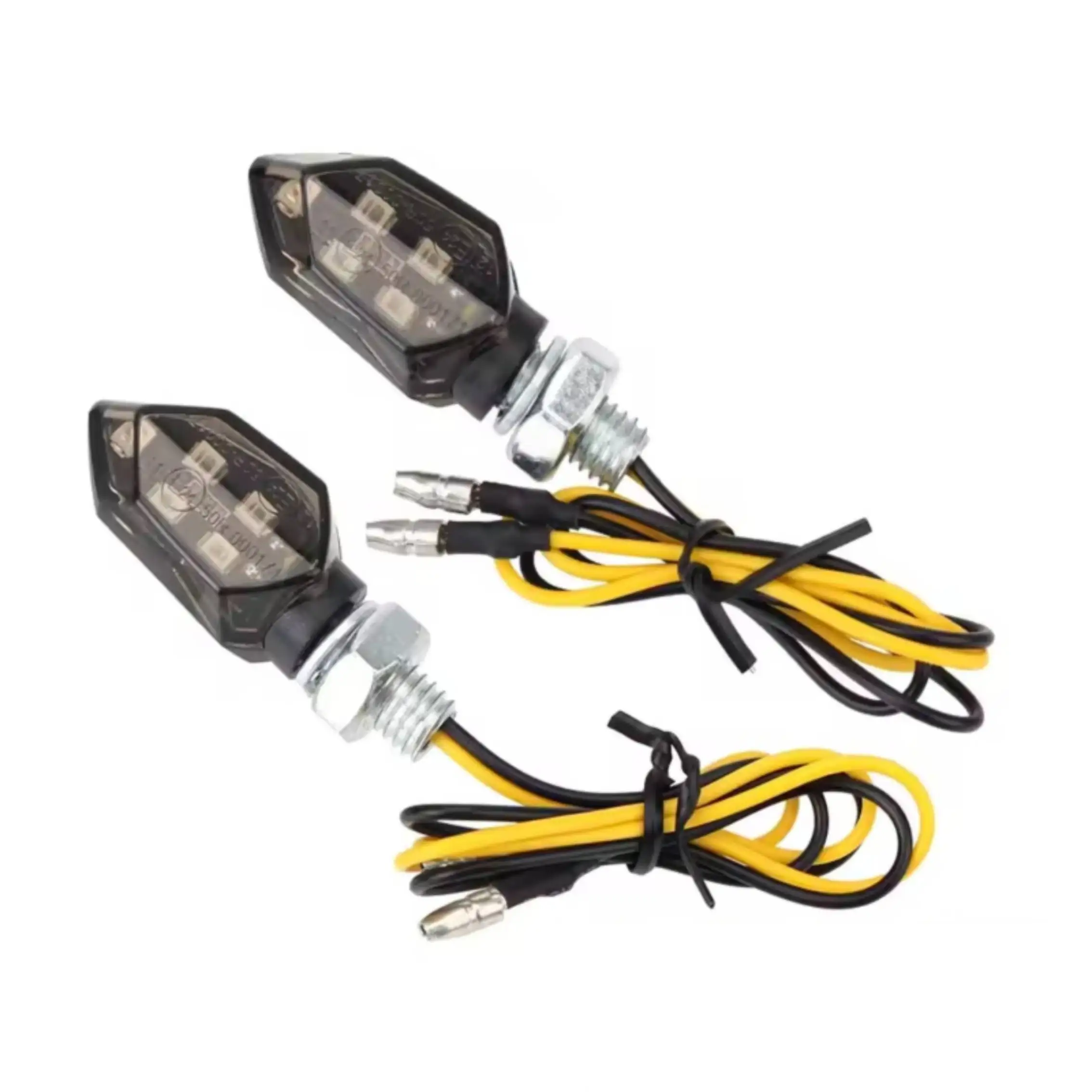 2/4 pièces Clignotants LED Super Lumineux pour Moto, Mini Lampe Universelle LED pour Moto, Clignotants LED Ambrés