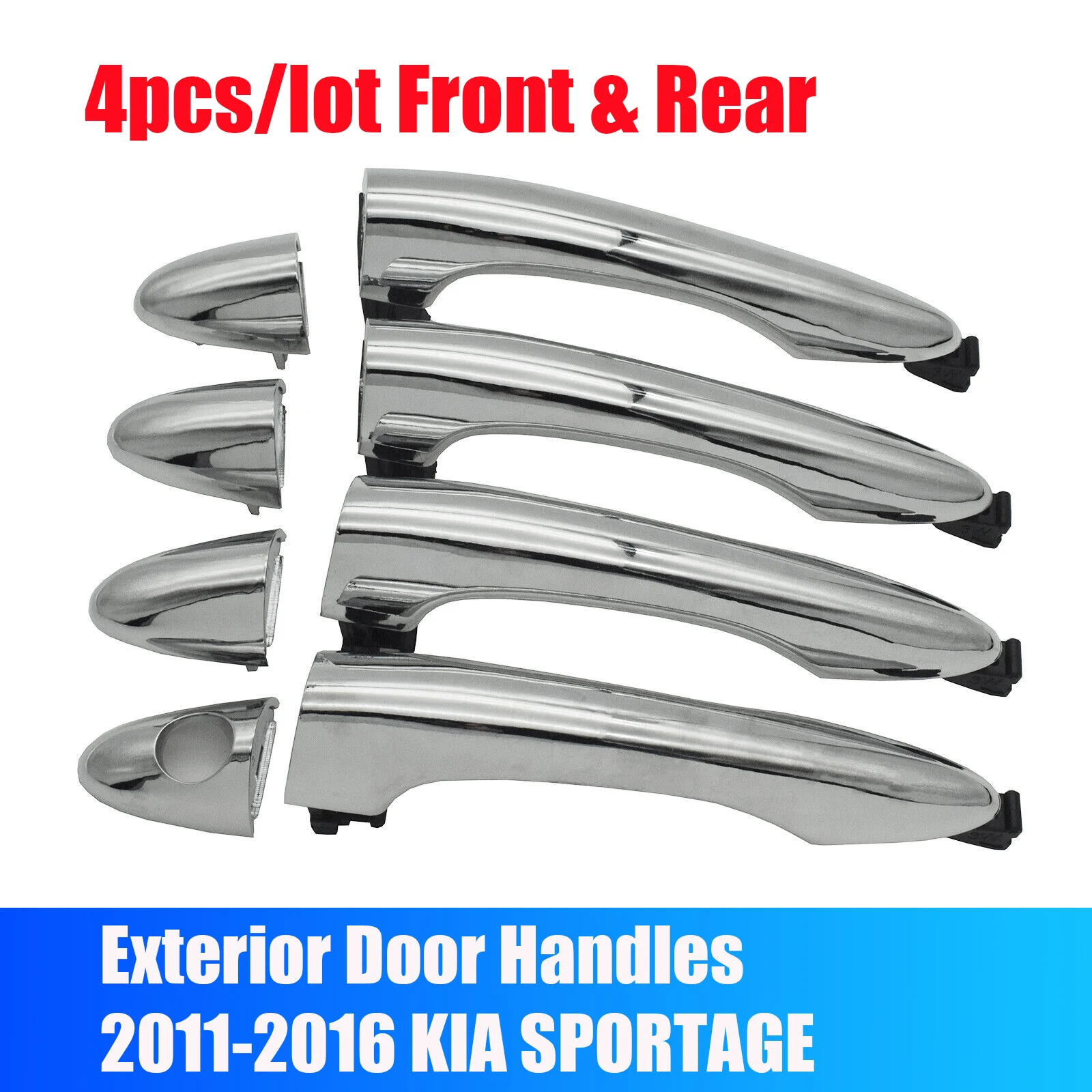 4Pcs/lot Front Rear Exterior Outside Door Handles Set Chrome New 82661-3W000 For Kia Sportage 2011 2012 2013 2014 2015 2016