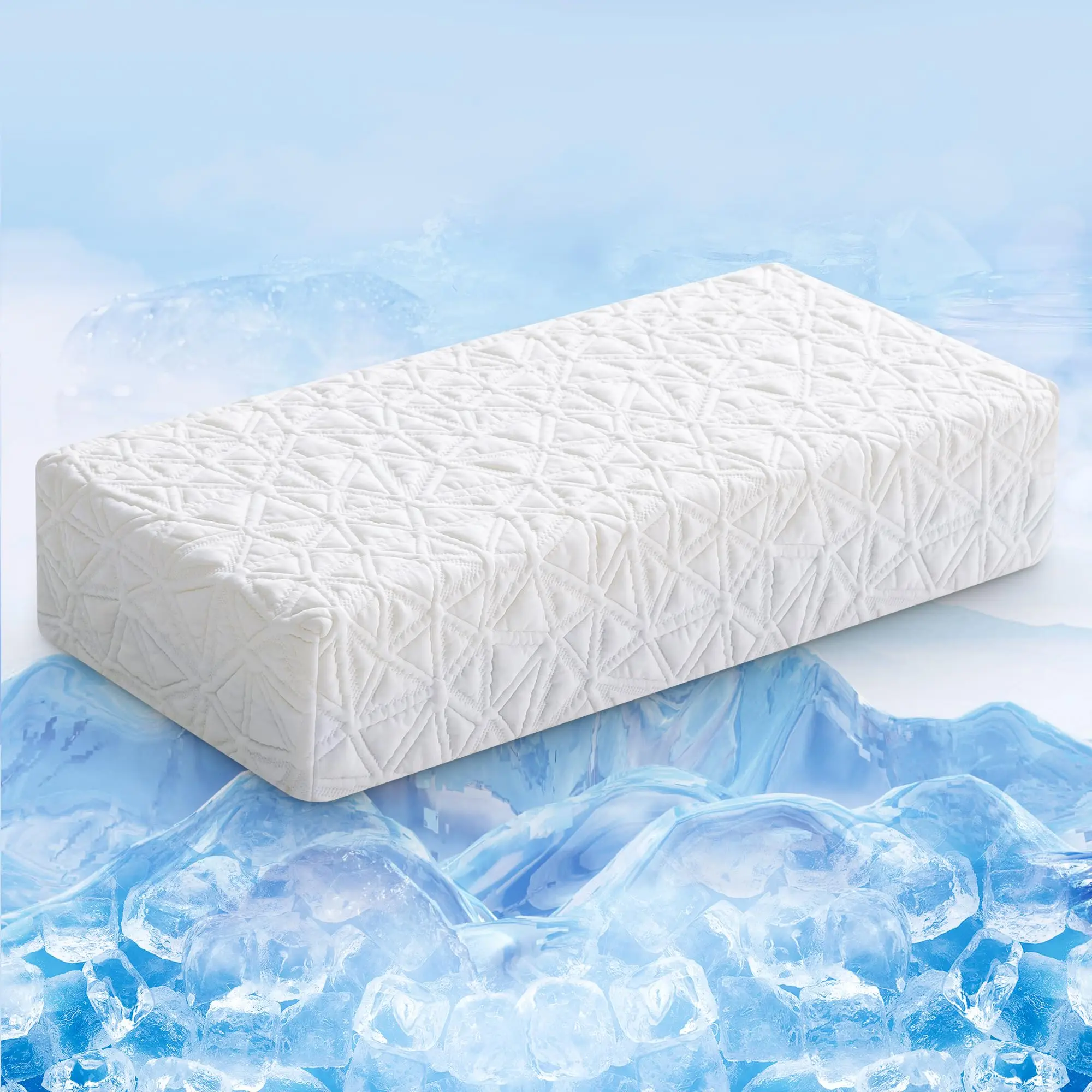 

Hcore 1 PC Cooling Cube Pillow for Side Sleepers Memory Foam Bed Firm Pillow Soft Pillow Support Head Neck Shoulder Pain Relief