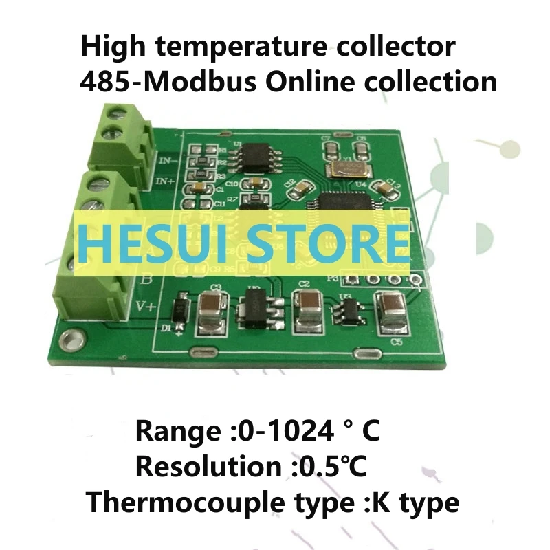 MAX6675 Temperature sensor acquisition module type K thermocouple module RS485 MODBUS communication