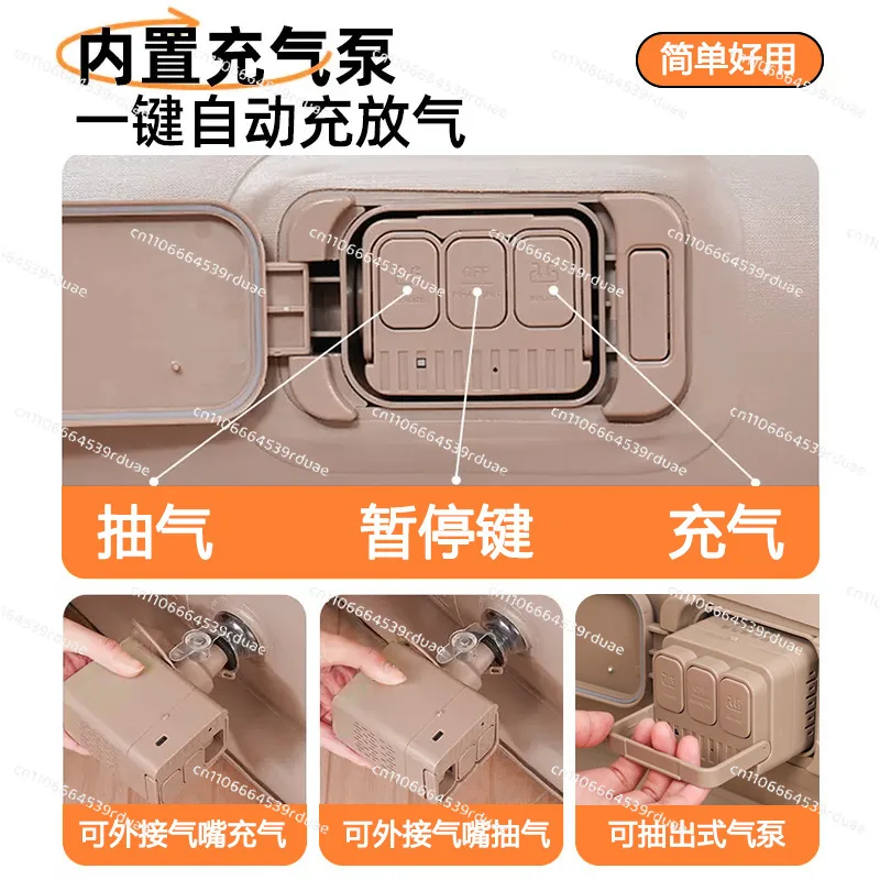 Air mattress, outdoor camping folding air mattress, fully automatic heightening single and double air mattress bed