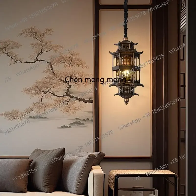 

Новое поступление, эстетическая китайская люстра династии Сун, ресторан, коридор, двор, антикварное здание, люстра