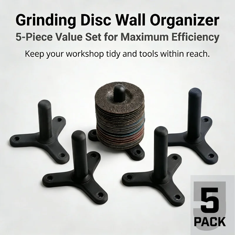 1Pcs Wall Mount Grinder Holder for 125mm Angle Grinder, Durable Plastic Tool Rack, Easy Install for Garage Workshop Storage view 4