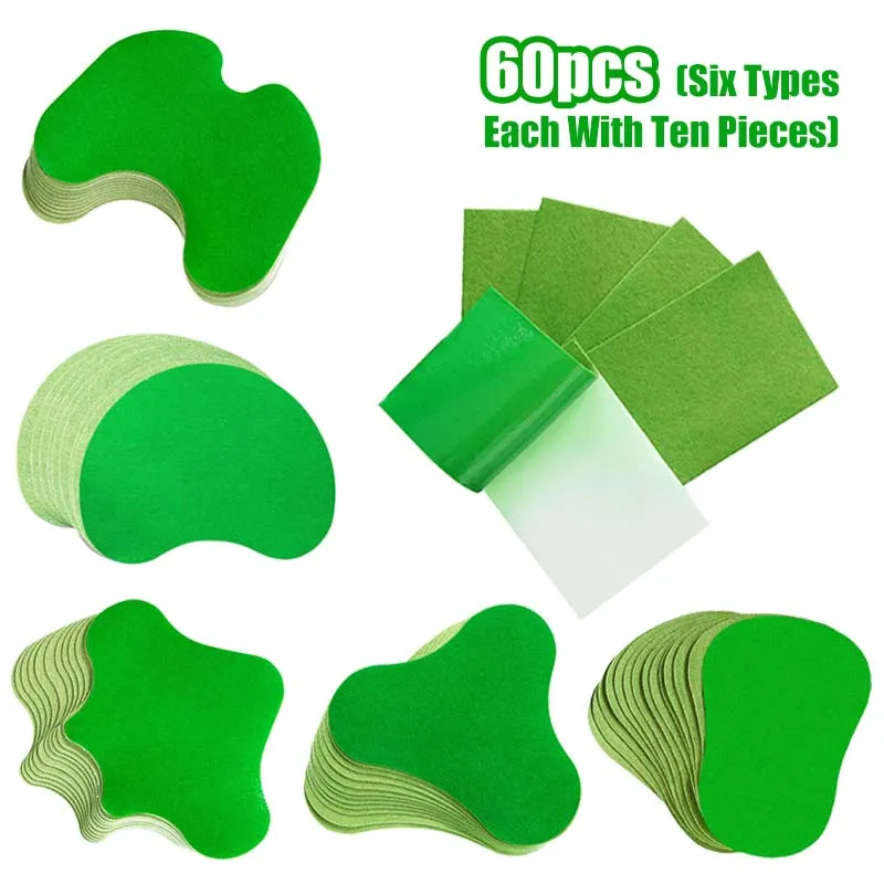 60pcs Six Types Of Heat Patches For Neck, Shoulders, Back, Wrists, Knees And Abdomen-Home, Office, Sports, Travel