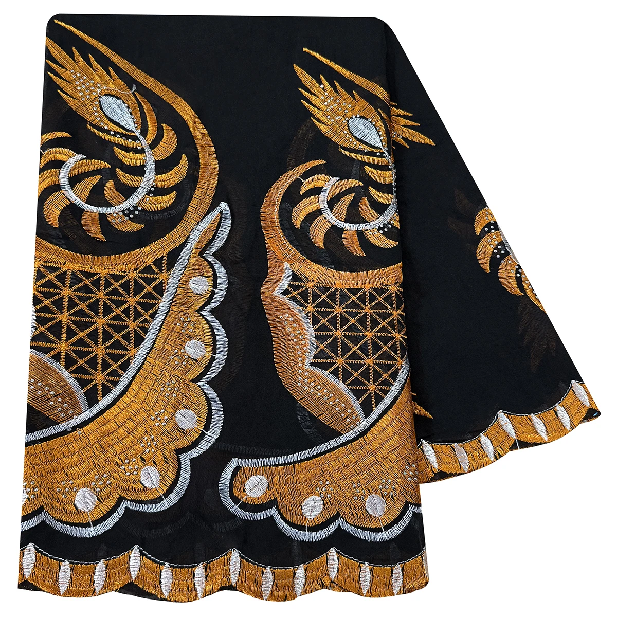 

Special Price Limited Time Discount New African Women Scarfs Embrodiery Cotton With Grenadine Big Scarf for Shawls Pashmina