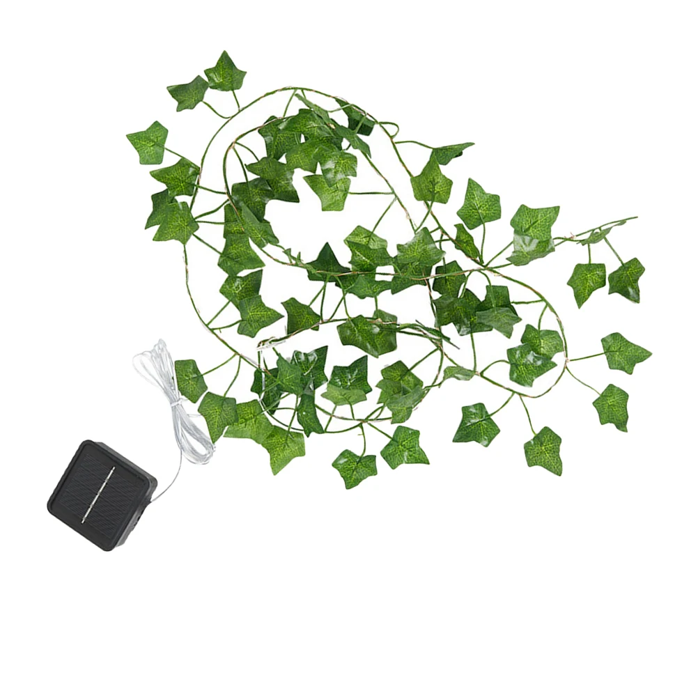 

Solar String Outdoor Leaf Rattan LED Garden Fairy Warm Light Waterproof 5m Led String Light Vine Patio Lawn