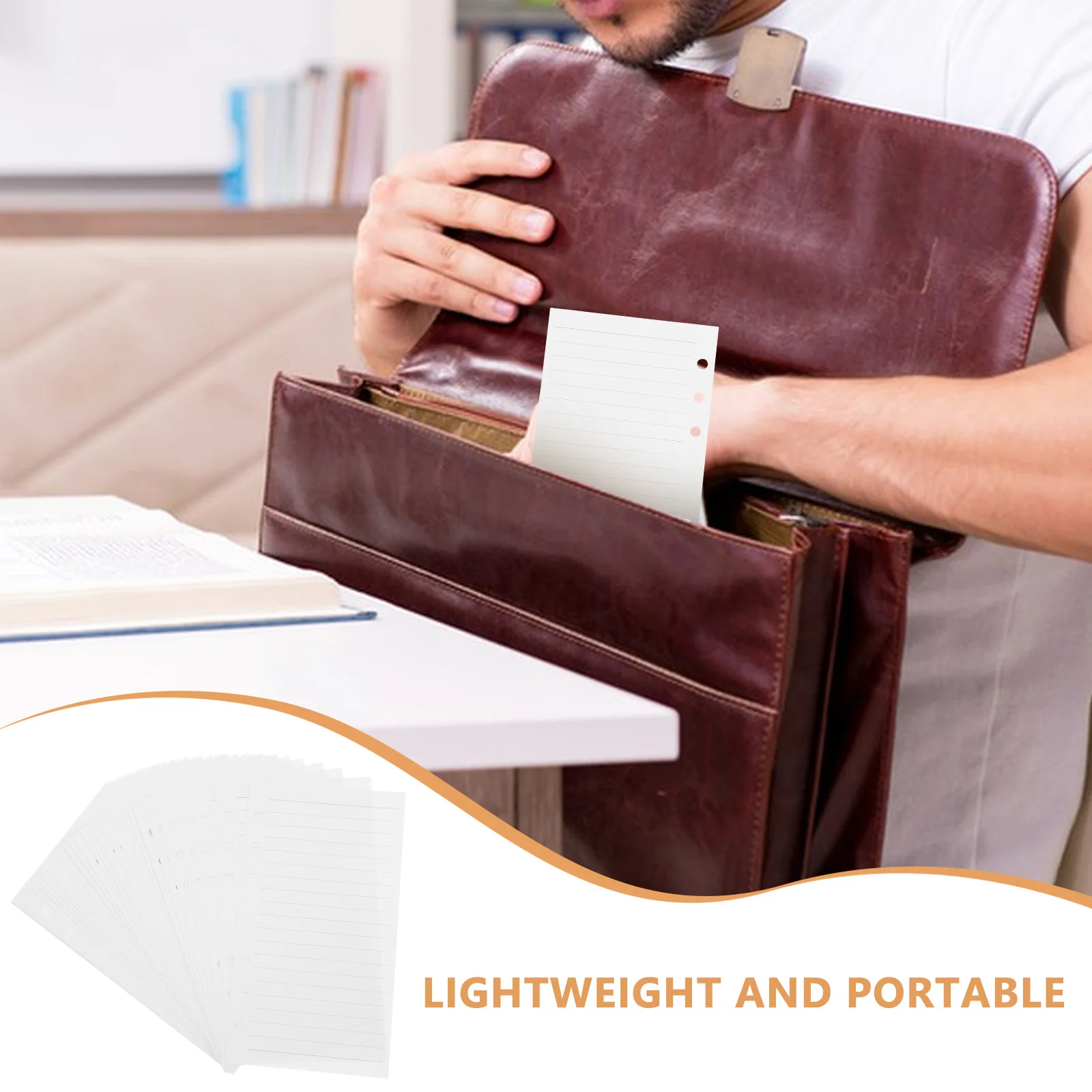 45 folhas de papel fichário de folhas soltas a6 6 furos planejador recarga suave forrado bloco de notas inserções de substituição escritório ampla governada enchimento