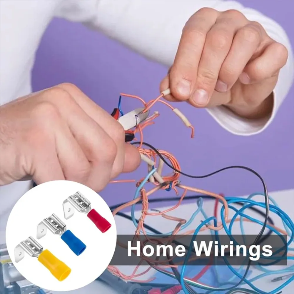 50/100 قطعة معزول شبه معزول أصبع الظهر المجرف موصلات قطع الاتصال السريع بعقب لصق أصبع تشكيلة مجموعة موصل