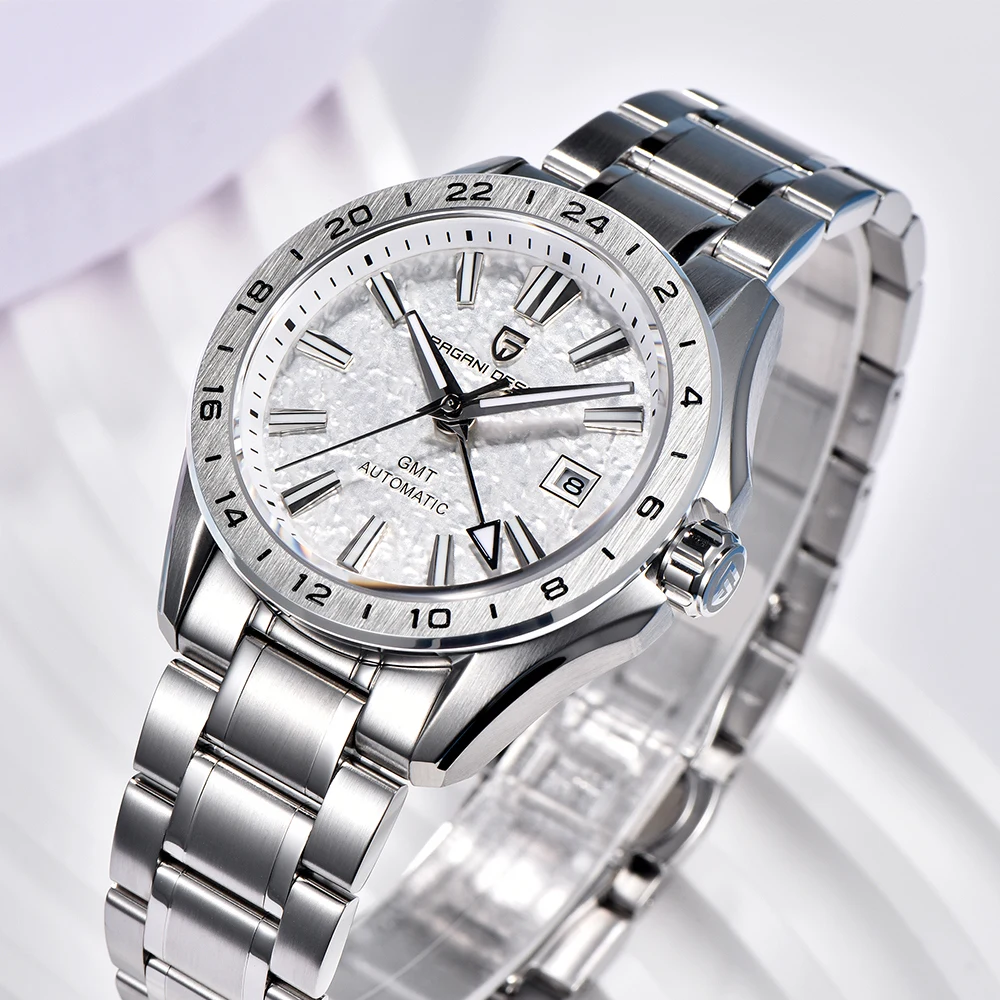 New PAGANI DESIGN 40MM Men's GMT Watches Luxury Sapphire Glass Automatic Watch 100M Waterproof Luminous Mechanical Watch for Men
