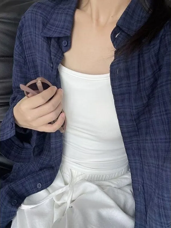 Csa trada Americana Retrô Fena de Manga Longa, Top Moderno com Design Único, Casaco Estiloso para Cnhadas na Cidade