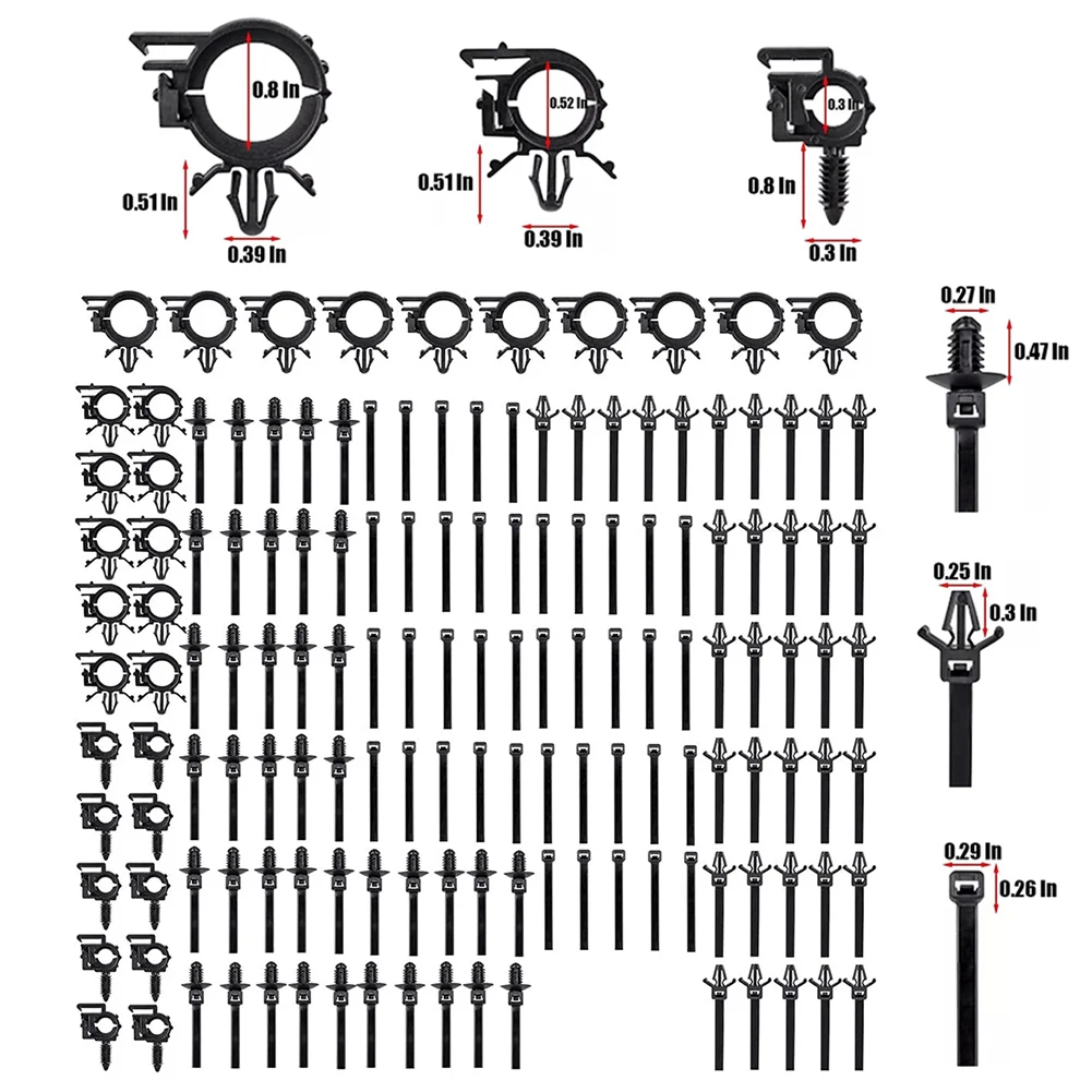 

150Pcs Car Wire Routing Clips Push Mount Cable For Most Cars Zip Tie Auto Push Retainer Wire Routing Clips Car Accessories