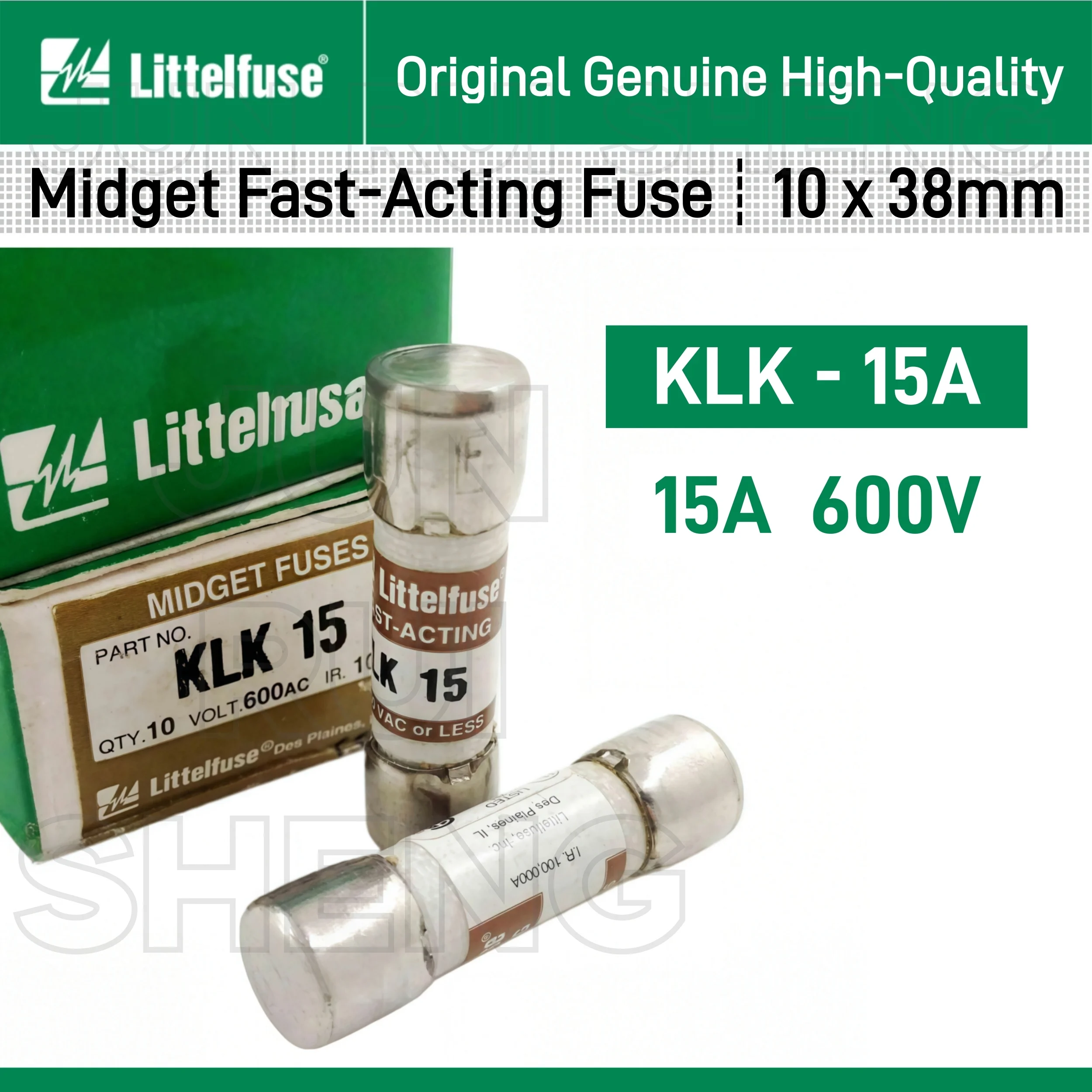 

KLK-15 KLK-15A Littelfuse KLK 15 Original KLK 15A Fast Acting Fuse KLK15 600V Fast Blow Fuse KLK15A Ceramic Midget Fuses 10*38mm