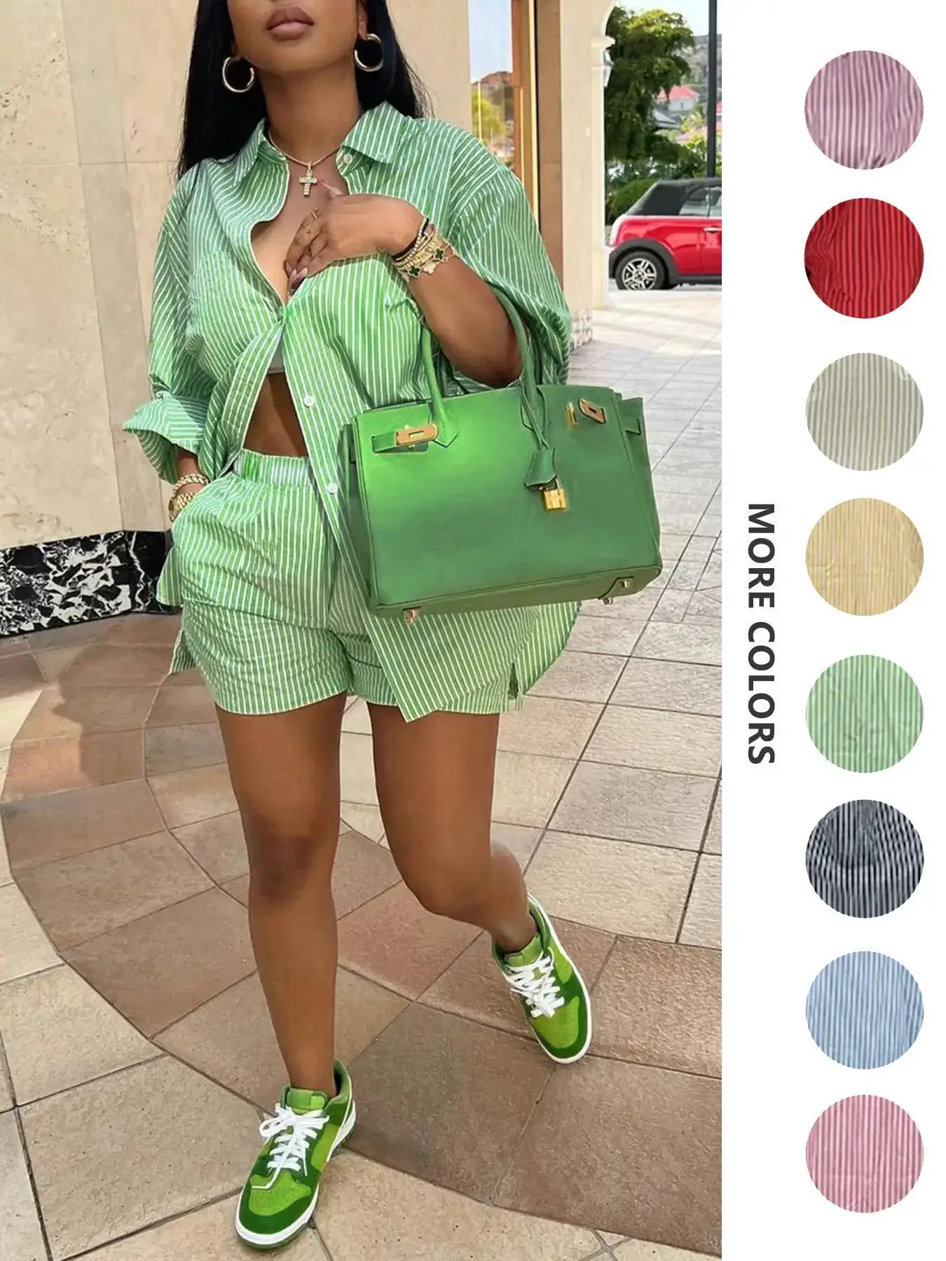 

Women's Tracksuits Woman Shorts Set For Women Two 2 Piece Set Outfits 2024 Summer Clothes Long Sleeve Shirt Top Girls Clothing