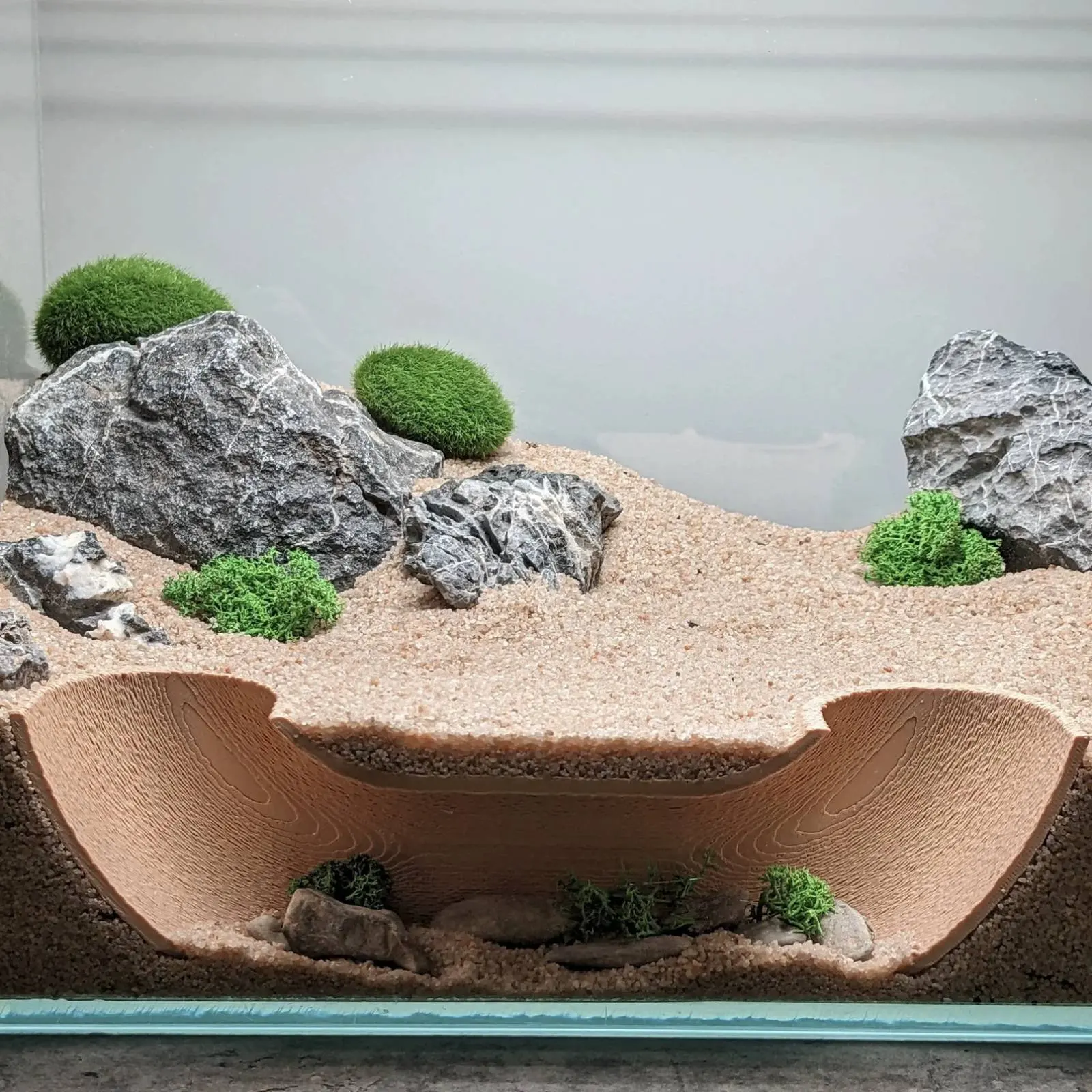 Underground Cave Ornament Natural Look Aquarium Cave Hide Terrarium Hideout Easy to Place Rock Hide for Aquatic Pet Aquarium