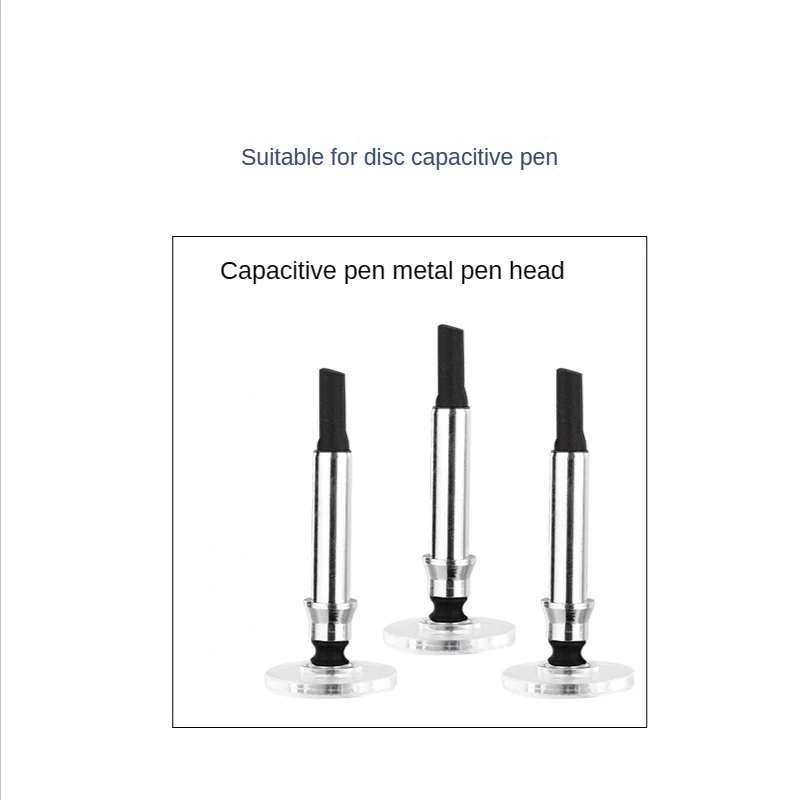 Universal tela capacitiva toque caneta stylus, substituição ponta, disco transparente, cabeça lápis Nib, desenho, escrita, 5pcs