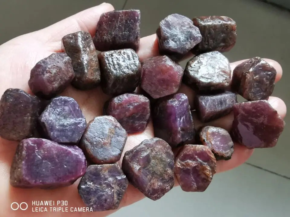 High Quality Natural Purple Ruby Reiki Healing Sapphire Raw Gemstone Specimen From Tanzania