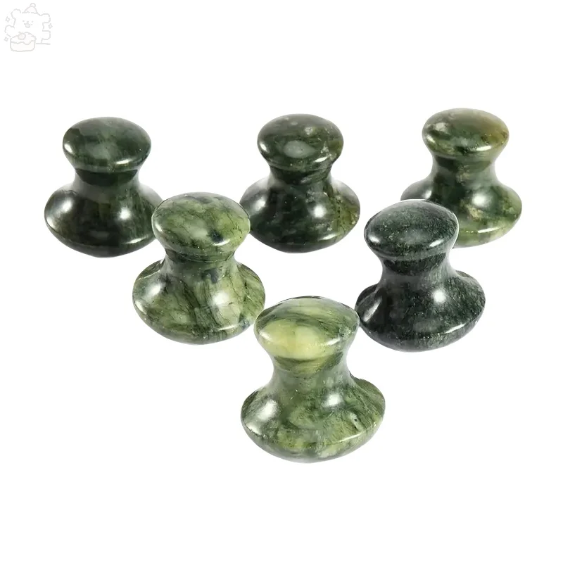 1Pcs Natürliche Jade Pilz Form Gua Sha Bord Gesicht Zurück Körper Massager Gesichts Schönheit Pflege Haut Werkzeug Frauen Entspannende gesicht Roller