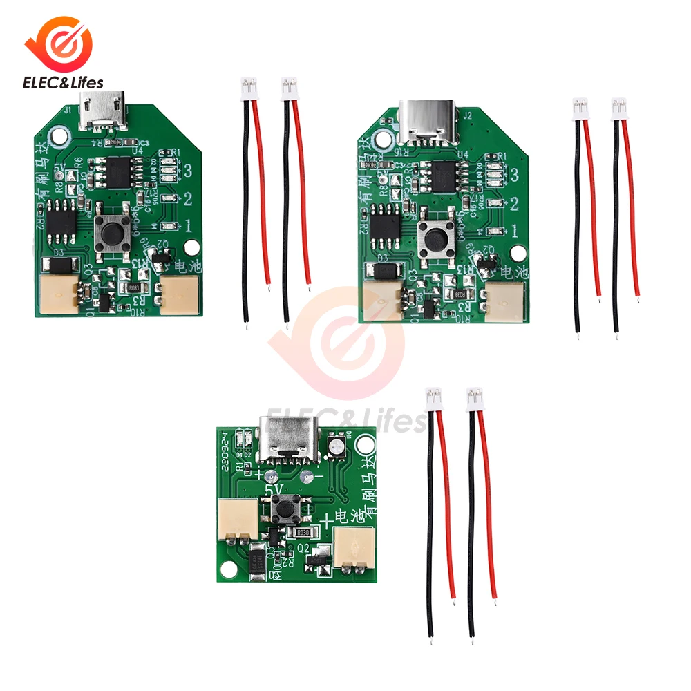 DC 5V 1A DIY Universal Fan Control Board Micro USB/Type-C Charge Fan Control Module Low Voltage Brushed Motor Drive