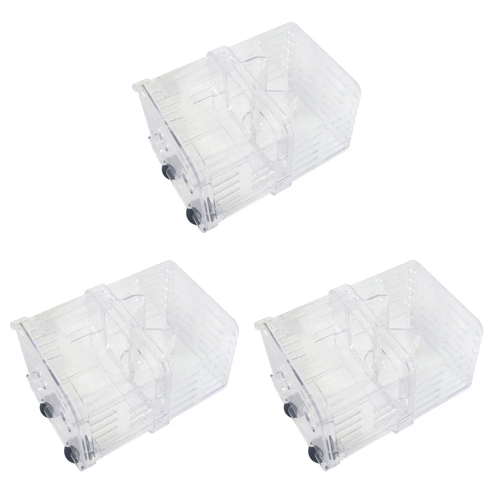 

3Pcs Aquarium Incubator Box Fish Hatching Isolators High Transparency Observation Window Independent Space for Healthy Growth