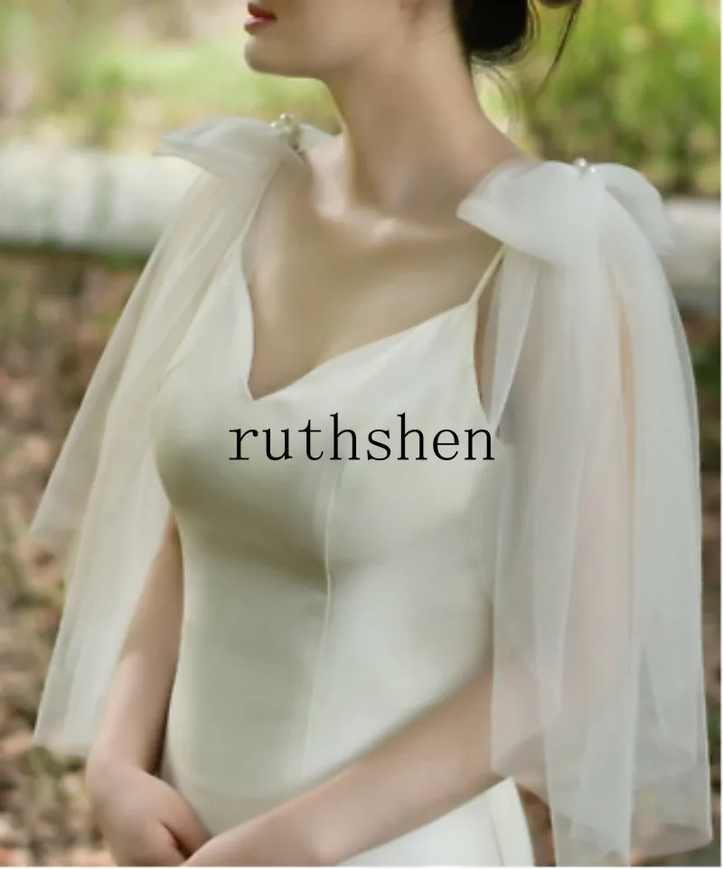 

Flush Bridal Bow Removable Sleeves Clip with Pearls Tulle Bride Gloves Fingerless Wedding Accessories Customized