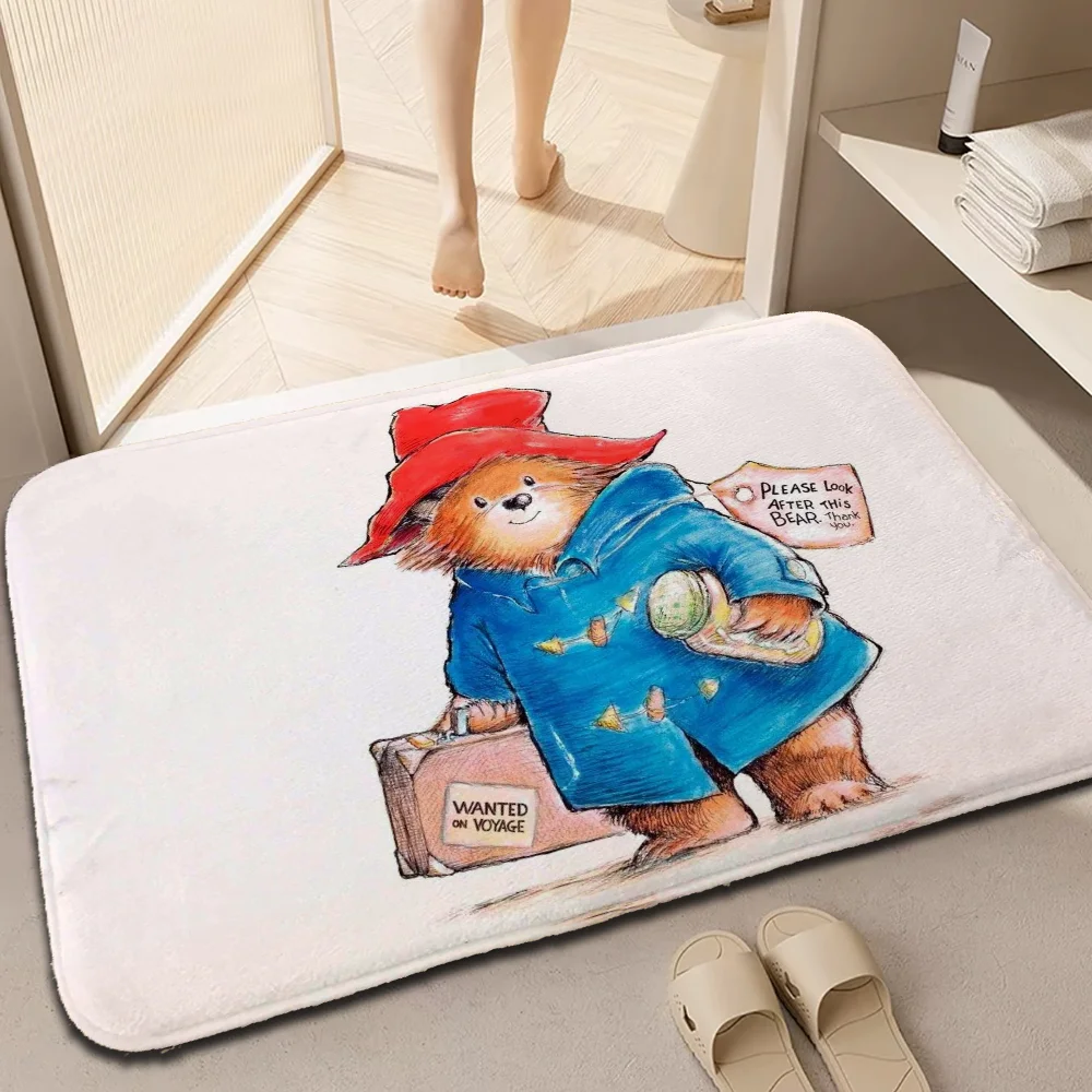 Aesthetic Room Decoration P-Paddington Bear Doormat Entrance Door Prayer Mat Home Bedroom Carpet for Kitchen Custom Floor Mats