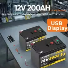 12V 150Ah Deep Cycle LiFePO4 Battery Built-in BMS Upgraded Version for Solar Panel RV Marine Home Storage