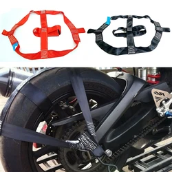 Motorcycle Electric Vehicle Binding Strap Fastening Tire Bundle Rear Wheel Strap Motorcycle Tire Strap Foldable For Easy Storage