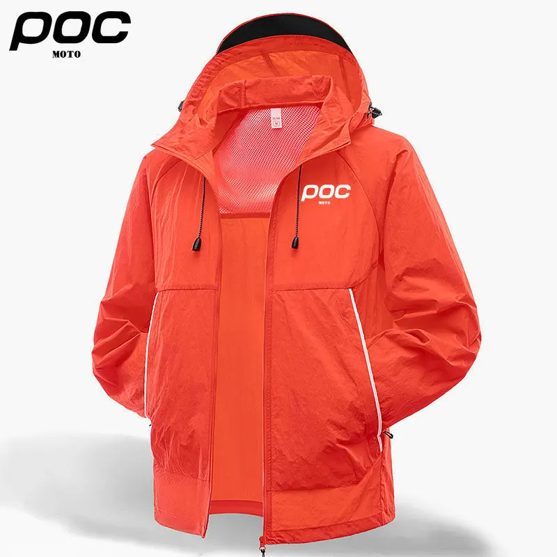 

MOTO POC Casual Protection Coats Men/Women Unisex Summer Jogging Clothing Ultra-thin Reflective UV Cycling Run Hoodie Jackets