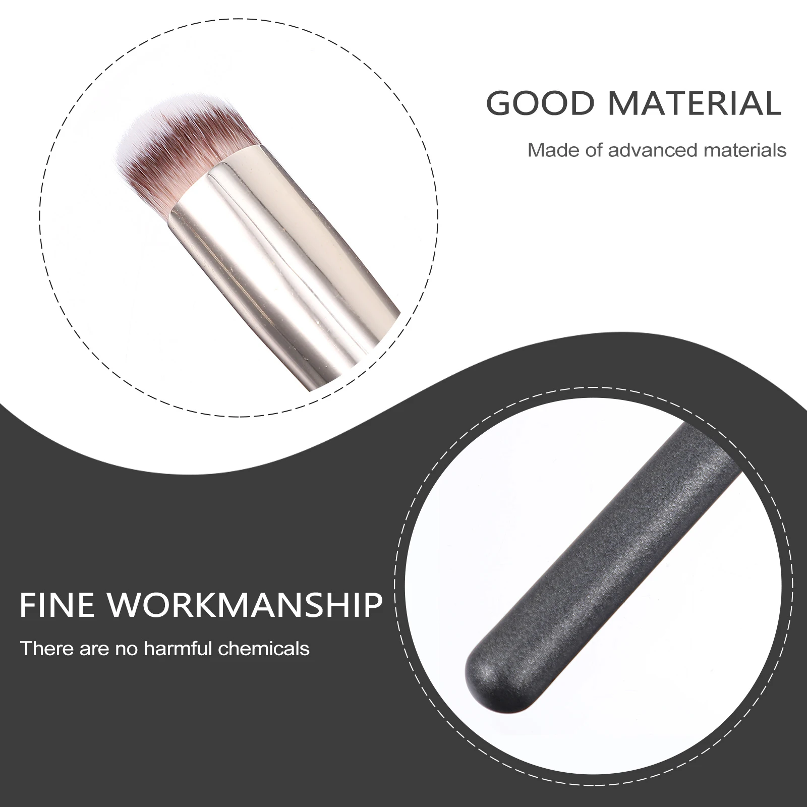 

3 Pcs Makeup Brush Set Artificial Fiber Foundation Concealer Brushes Eco Friendly Professional Tools Brushes