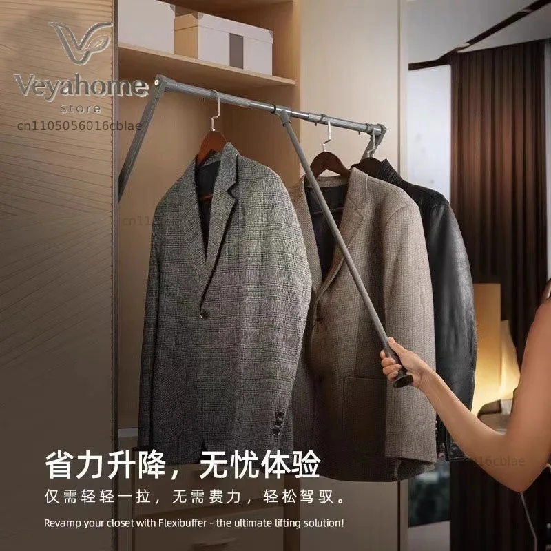 Kaifeilong voice intelligence electric lifting hanger pull-down clothes hanging rod wardrobe automatic clothes hanging